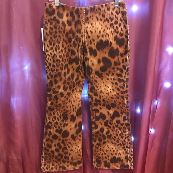Chiquita girls leopard print corduroy pants - Picture 3 of 4
